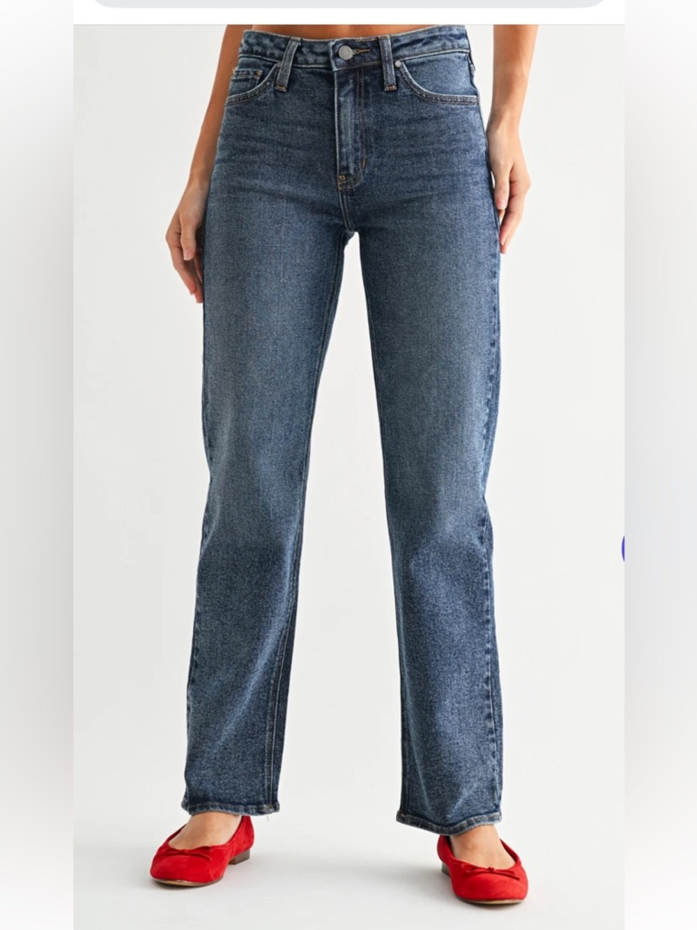 Just Black Medium Blue Straight Leg Jeans